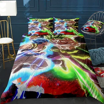 Пухени Gogeta Dragon Удобно одеяло Дизайн на домашен интериор Универсален комплект спално бельо + калъфка 3шт