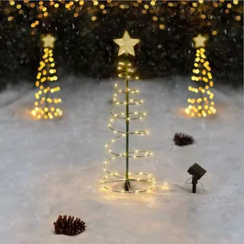 Слънчевата Коледно дърво, Градинска Градински поставка, Градински led венец за почвата, Сатерпрооф IP65, Звездната светлина, Цветна светлина