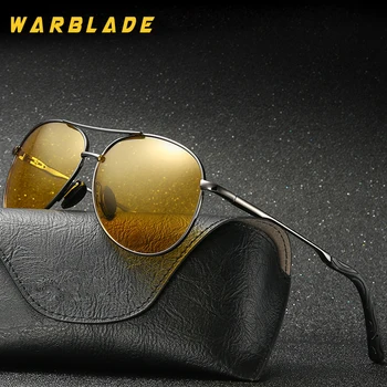 Слънчеви очила WarBLade Classic Pilot Day Night Vision HD за мъже и жени, Слънчеви очила с UV400 за нощно шофиране на водача, Слънчеви очила от слънцето