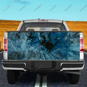 Стикер на задната врата на камиона с абстрактна боя, vinyl стикер с графичен принтом с висока разделителна способност, подходящ за пикапи, устойчив на атмосферни влияния
