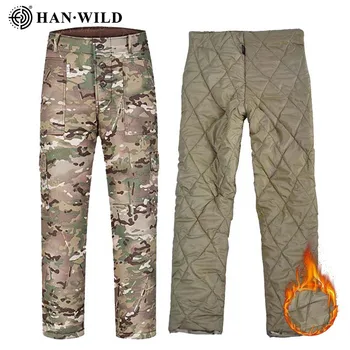 Тактически панталони -25 ° F, улични дебели зимни панталони, военни зимни панталони за къмпинг непромокаеми армейските камуфляжные туристически панталони, ловни панталони