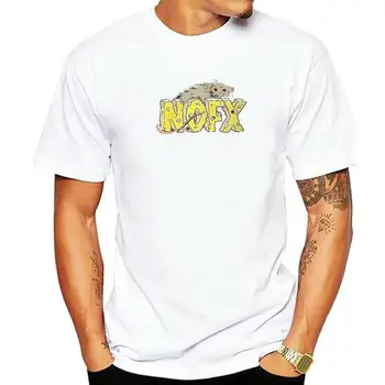 Тенденцията тениски с изображение на мишка и сирене NOFX, мъжки памучен забавна тениска с кръгло деколте, тениски-рока, дрехи с къс ръкав, по-големи размери