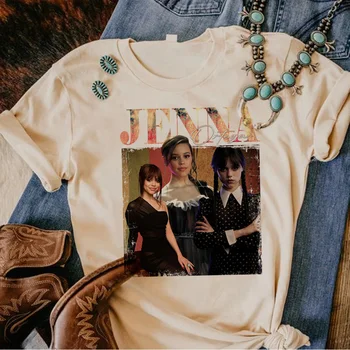 Тениски Дженны Ортеги, дамски дизайнерски блузи, дамски забавно градинска облекло, облекло в стил манга