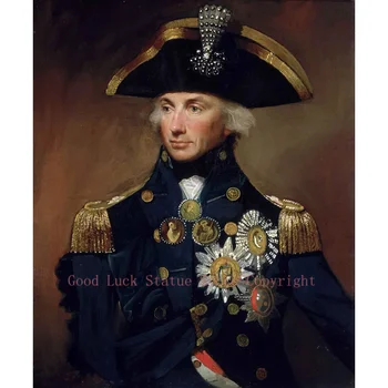 търговия на едро с бои # Историческа СНИМКА на контра-адмирал на Великобритания на 1-ви виконт сър Хорацио Нелсън, ХУДОЖЕСТВЕНА ПЕЧАТ ВЪРХУ ПЛАТНО