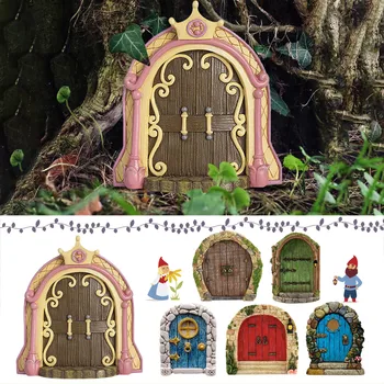 Украса на вратите в приказна градина, дърво, не е 3D, може да стои като украса за дома