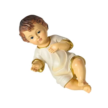Украса от религиозна статуя на Свети Бебе, украса, ръчно изработени от смола на Исус Бебе
