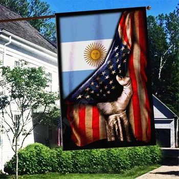 Флаг на Аржентина и южна Америка с 3D пълна печат, Градински знамена, Висящи украшения за дома