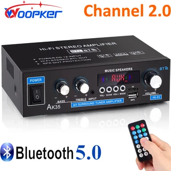 Цифров Усилвател Woopker HiFi Channel Bluetooth 2.0 5.0 Съраунд Усилвател на Звука AK35 800 W Говорител FM USB С Ниски изкривявания За Домашна Кола