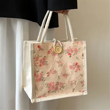 Чанта през рамо, чанти за излизане, холщовая чанта-тоут, студентски чанта, Мини-Гъвкави чанти за пазаруване на едно рамо за жени