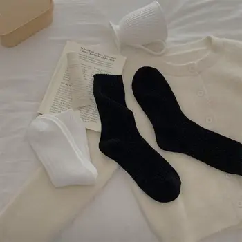 Чорапи от Мек материал, Мини Възли Зимни чорапи със защита на глезените, Отлична Еластичност, Дебели Меки Дамски чорапи със средна дължина, за да е устойчив на атмосферни влияния