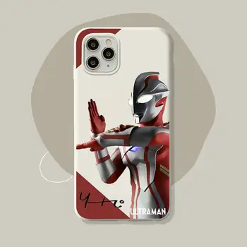 Японски Аниме Калъф За Телефон Ultraman за iPhone 11 12 13 Mini Pro Xs Max 8 7 6 6S Plus X XR, Монофонични Калъф Ярки Цветове