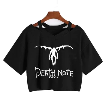 Японското аниме Death Note Тениска Kawai Карикатура Тениска Белина Ичиго Графични Тениски Миша Манга Тениска Върховете Тениска Дамски Harajuku
