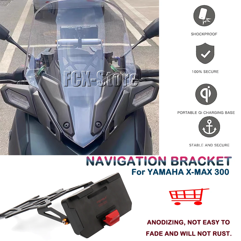 За YAMAHA XMAX 300 XMAX300 X-Max300 X-MAX300 X-MAX300 2023-Нов Скоба за закрепване на GPS навигация за Мотоциклет, на Притежателя Адаптер