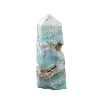 2X Мини-кристален жезъл с натурален гемиморфитом, Карибски кальцитовый тетраэдрический стълб, енергийни украса 30-50 грама