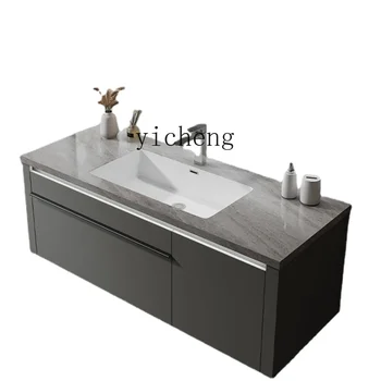 XL Безпроблемна керамична мивка с Шкаф за баня с Мивка и Шкаф за мивка Комбиниран шкаф за мивка