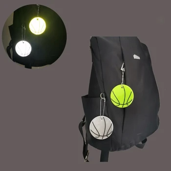 Баскетболна топка U90C Светлоотразителни ярки тагове за чанти за първа помощ, раница, висулки за деца и възрастни, кучешки яка декор с цип