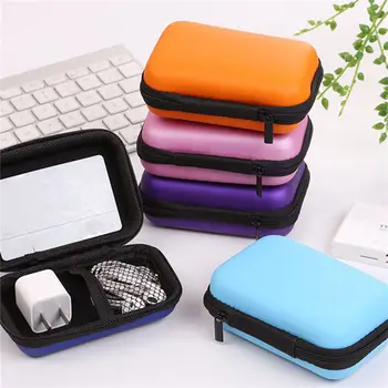 Калъф за слушалки, здрава чанта за съхранение, Удобен, стилен квадратен преносим калъф, Преносима Защитна кутия за слушалки, универсален