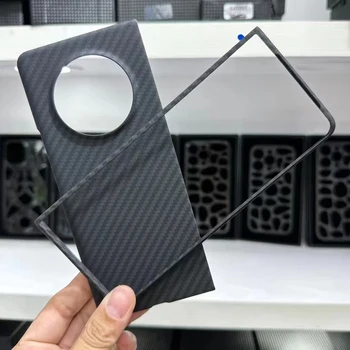 Калъф от настоящето въглеродни влакна за Tecno Phantom V Fold ултра тънък Твърд устойчив на удари Калъф от Фин Арамидни Влакна за TecnoPhantom V Case Fold