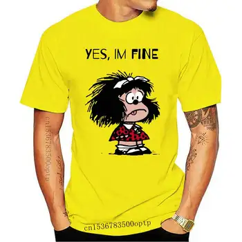 Мъжки дрехи, Дамски тениски С шарките на PAZ Mafalda Или QUIERO Cafe, Дамски Графична тениска с принтом Harajuku, Забавна тениска, Дамски Топ