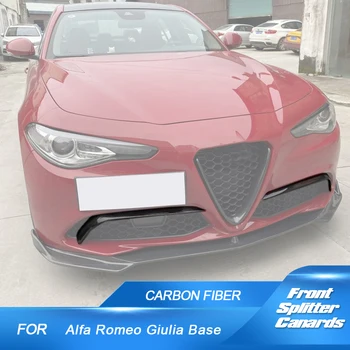 Патици от Въглеродни Влакна за Седан Alfa Romeo Giulia 2015-2020 Ребра на Предната Броня Тапицерия Крылышек Сплитер, заден Спойлер, Покровител на Тялото