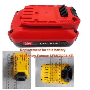 Подмяна на Литиева Батерия Електроинструменти 20V 18V SFMCB204 За Stanley Fatmax SFMCB204-XE