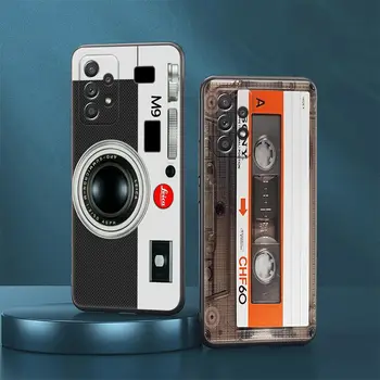Ретро Камера Печатна Платка Музикални Касети Калъф За Samsung Galaxy в а23 5G Седалките A13 4G A24 в а23 A12 A14 A21s A22 А02 A03 S Мек Калъф