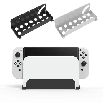 Стенен Държач За Закрепване на Joycon Hanger Метална Поставка е Съвместима Nintendo Switch и OLED TV Базова Докинг Станция Аксесоари за Конзоли За Игри