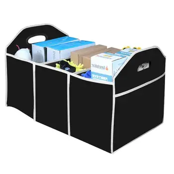Чанта за съхранение в багажника на колата, Многофункционален сгъваем контейнер, Инструмент, Чанти за съхранение на храни, напитки, Органайзер за багажник за универсален автомобил